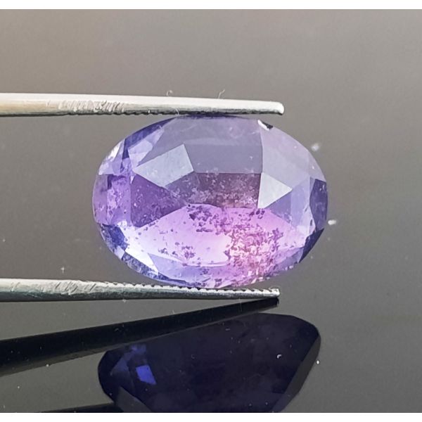 12.82 Carats Natural Color Changing Sapphire Purple Blue to Violet 16.35x11.90x7.89mm