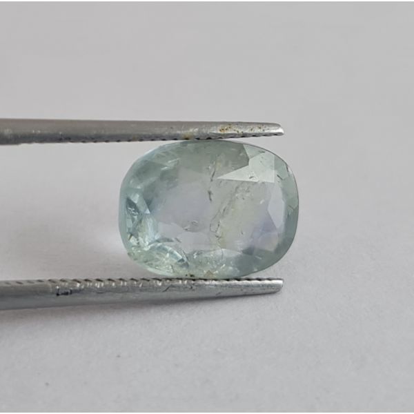 3.80 Carats Natural Green Sapphire 10.37x6.64x4.41 mm