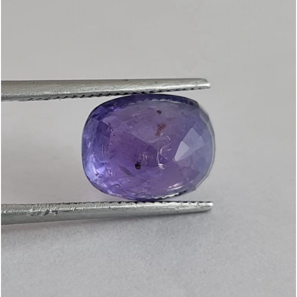 4.12 Carats Natural Blueish Purple Sapphire 9.50x8.20x5.78 mm