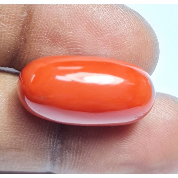 19.50 Carats Natural Italian Orangish Red 20.82x10.55x10.42 mm