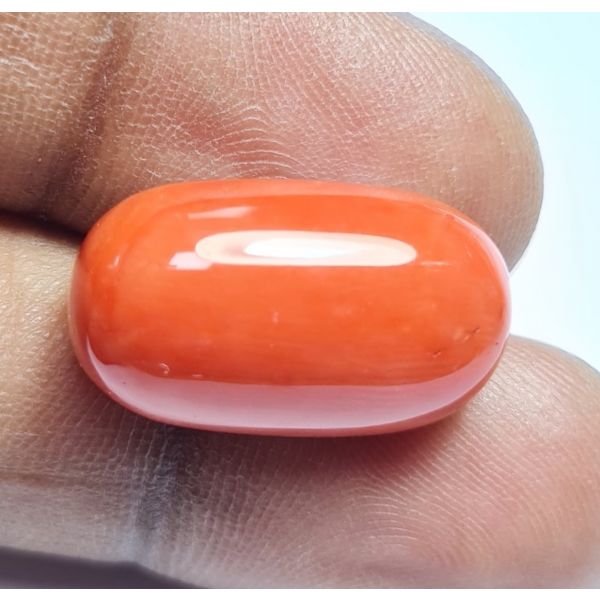 16.75 Carats Natural Italian Orangish Red 20.09x11.50x8.61 mm