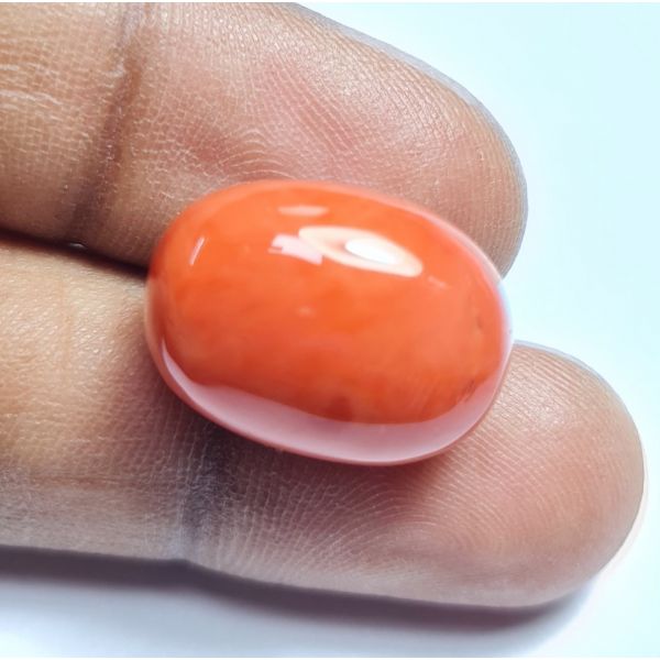 20.35 Carats Natural Italian Orangish Red 18.35x13.70x10.46 mm