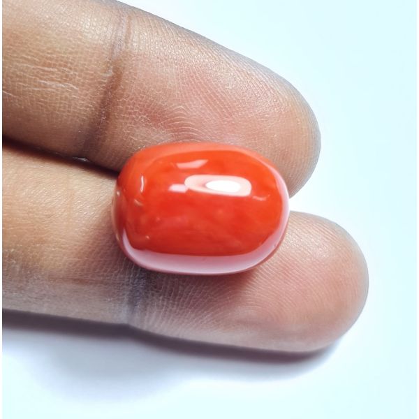 19.60 Carats Natural Italian Orangish Red 16.61x12.22x11.33 mm