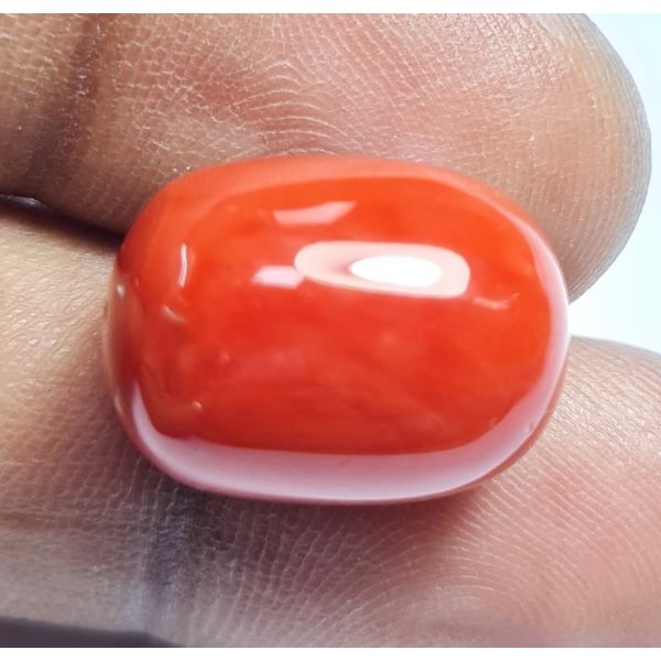 19.60 Carats Natural Italian Orangish Red 16.61x12.22x11.33 mm