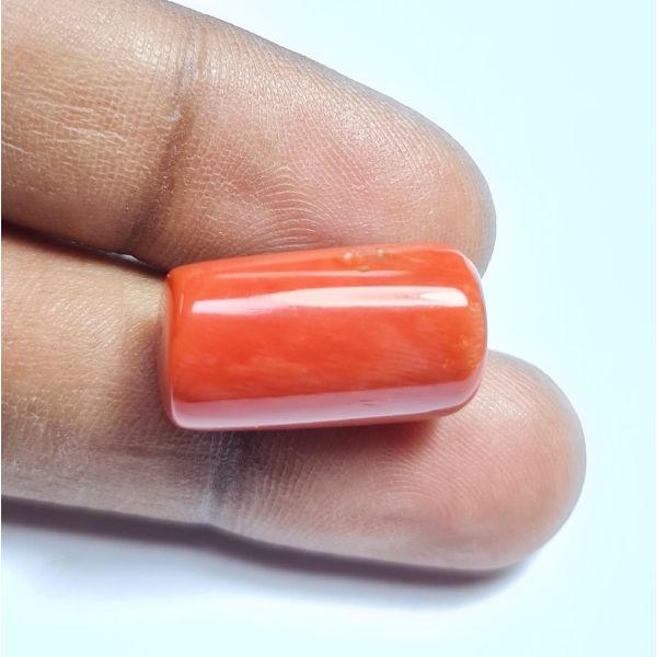 19.75 Carats Natural Italian Orangish Red 19.33x10.86x9.84 mm