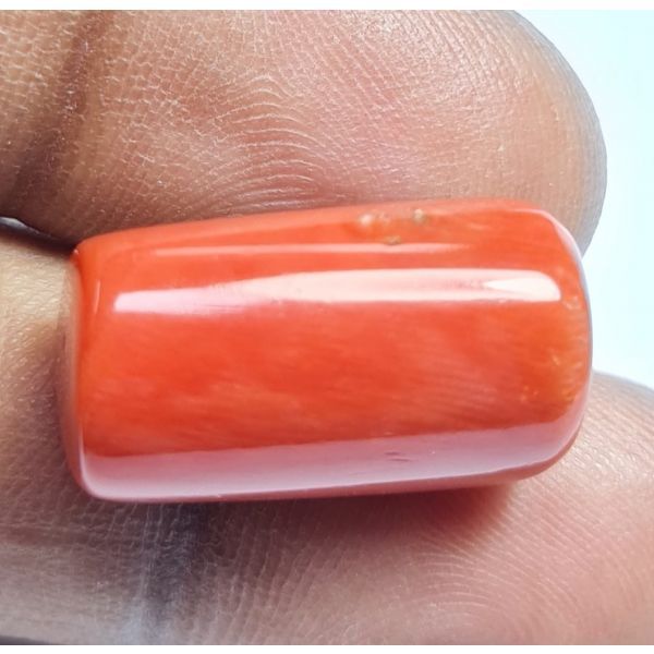 19.75 Carats Natural Italian Orangish Red 19.33x10.86x9.84 mm