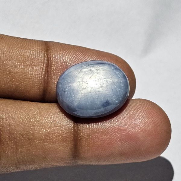 25.30 Carats Natural Pale Sky Star Sapphire 18.35 x 15.25 x 7.84 mm