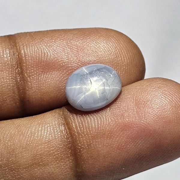 4.33 Carats Natural Pale Sky Sapphire 10.50x8.58x4.53 mm 