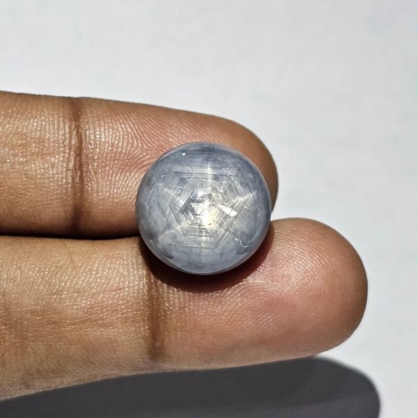 23.06 Carats Natural Mid Gray Star Sapphire 14.78 x 14.78 x 9.40 mm