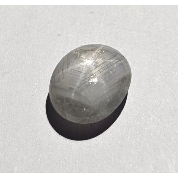 4.12 Carats Natural Storm Gray Star Sapphire 9.49 x 8.00 x 4.86 mm