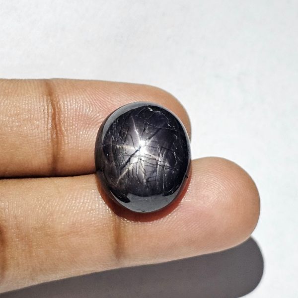 26.24 Carats Natural Rich Black Star Sapphire 18.55 x 15.90 x 8.45 mm