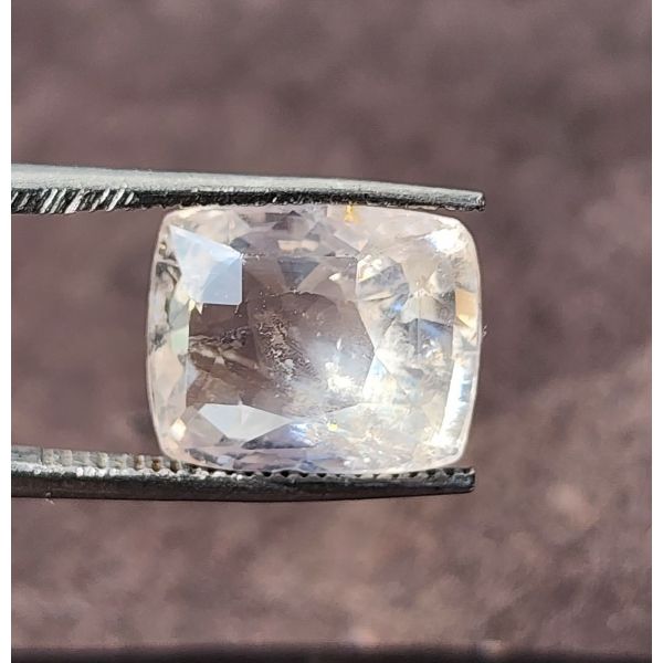 7.25 Carats Natural Colorless Sapphire 11.40 x 9.50 x 6.20 mm
