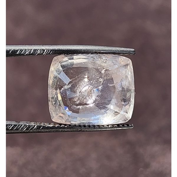 7.25 Carats Natural Colorless Sapphire 11.40 x 9.50 x 6.20 mm