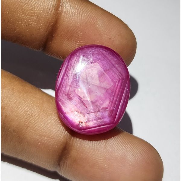 38.60 Carats Natural Johnson Mine Pinkish Red Star Ruby 21.19 x 17.51 x 9.00 mm