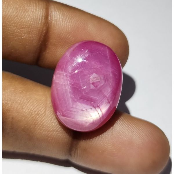 39.04 Carats Natural Johnson Mine Pinkish Red Star Ruby 21.98 x 16.97 x 8.62 mm