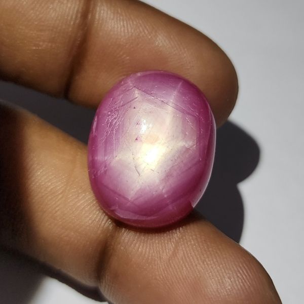 34.48 Carats Natural Johnson Mine Pinkish Red Star Ruby 20.78 x 16.63 x 8.59 mm