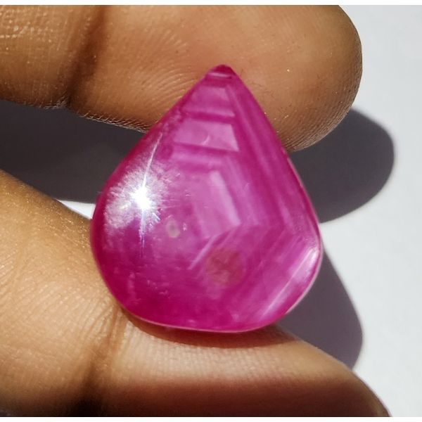 28.61 Carats Natural Johnson Mine Pinkish Red Star Ruby 19.70 x 16.97 x 6.54 mm