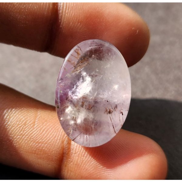 32.09 Carats Natural Pink Cacoxenite 23.50 x 16.71 x 11.19 mm