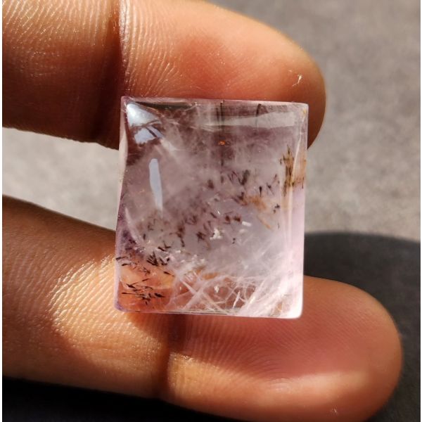 35.13 Carats Natural Pink Cacoxenite 21.17 x 18.60 x 9.58 mm