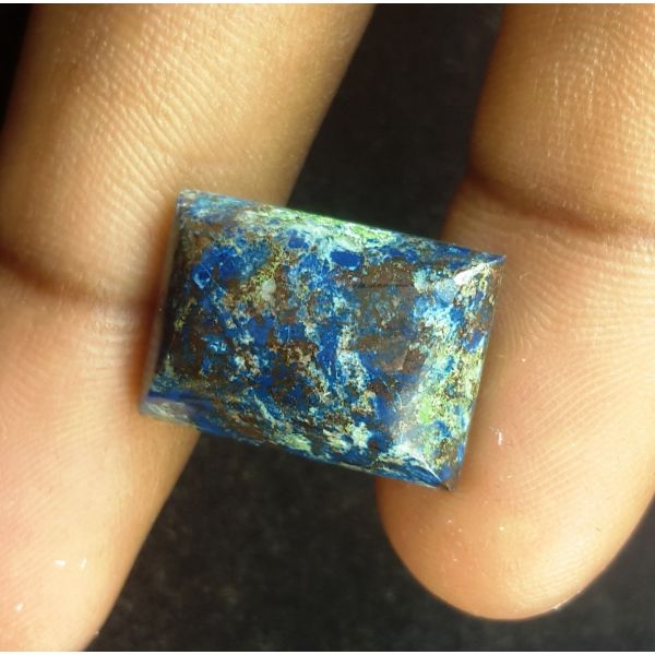 16.3 Carats Natural Blue Azurite 18.06 x 13.00 x 5.72 mm
