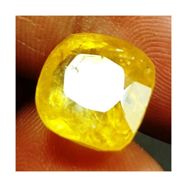 9.57 Carats Yellow Sapphire  12.08 x 11.10 x 6.52 mm