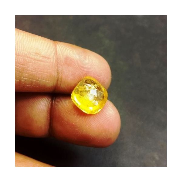 9.57 Carats Yellow Sapphire  12.08 x 11.10 x 6.52 mm
