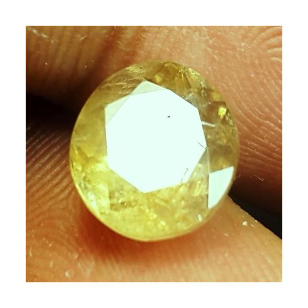 3.68 Carats Yellow Sapphire  8.95 x 8.76 x 4.95 mm