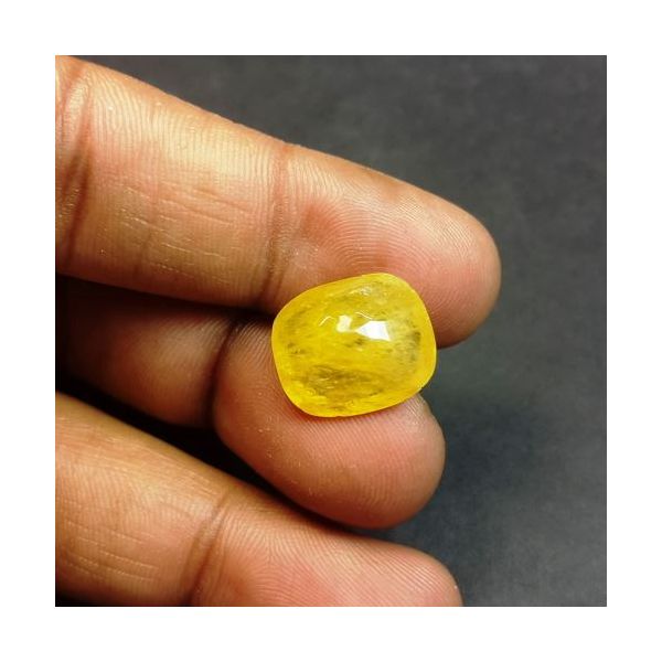 14.26 Carats Yellow Sapphire  15.39 x 13.53 x 7.07 mm