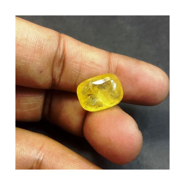 14.73 Carats Yellow Sapphire  16.21 x 15.51 x 6.33 mm