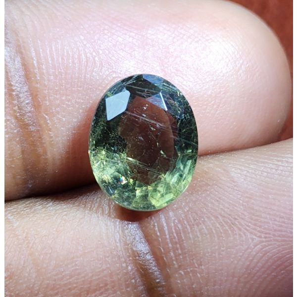 4.21 Carats Natural Green Sapphire 10.63x8.52x4.88 mm