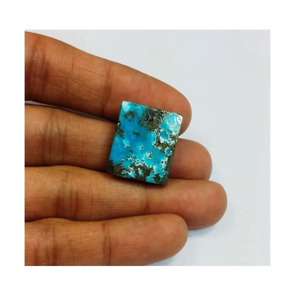 25.45 Carats Irani Natural Turquoise 15.52 x 15.46 x 5.87 mm