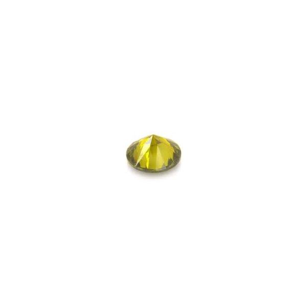 6 Carats Yellow Cubic Zircon Round shape 9 mm