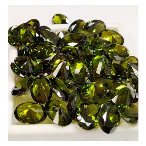 Wholesale Lot Green Sapphire 14x10x5 MM Size Gemstone