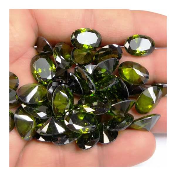 Wholesale Lot Green Sapphire 14x10x5 MM Size Gemstone