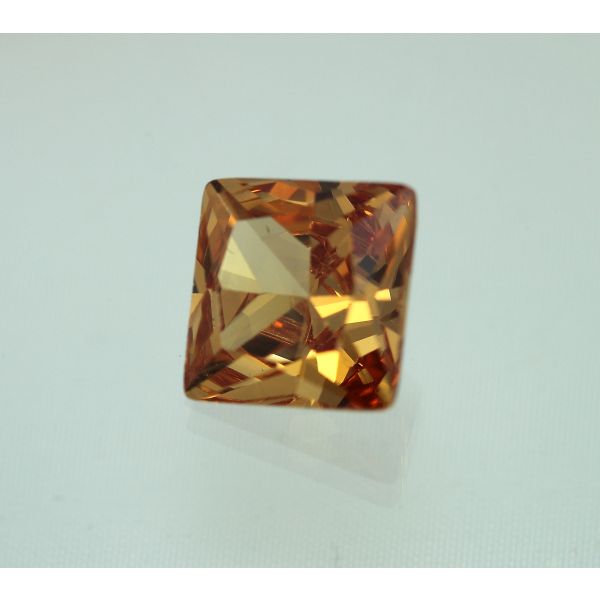 8 Carats Golden brown Cubic Zircon Square shape 10x10MM