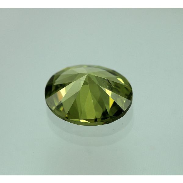6 Carats Olive Green Cubic Zircon Oval shape 9x11 MM