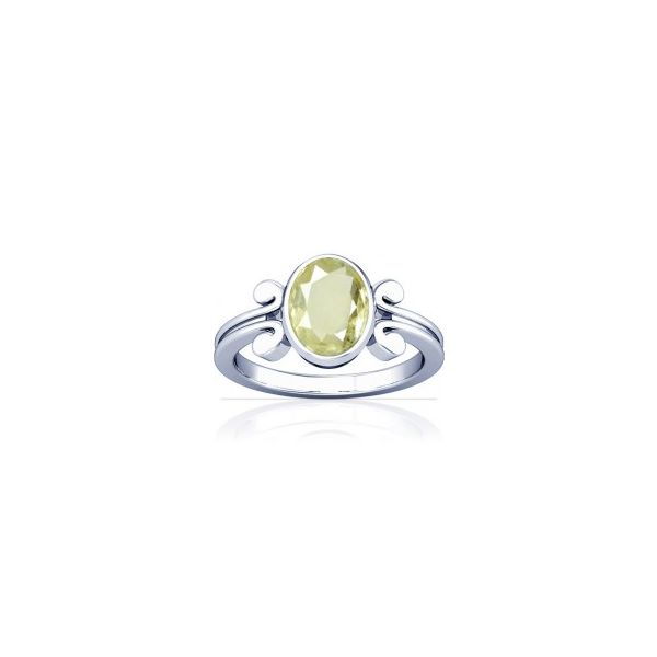 African Yellow Sapphire Sterling Silver Ring - K10