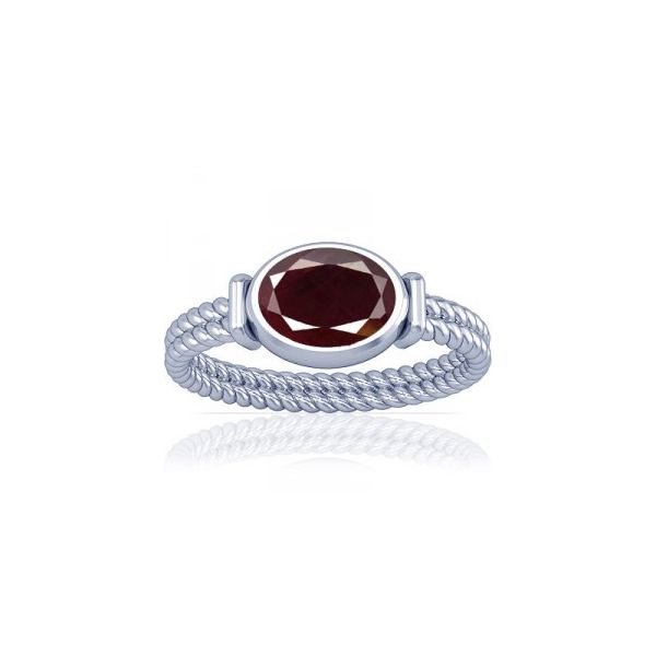 African Ruby Sterling Silver Ring - K11