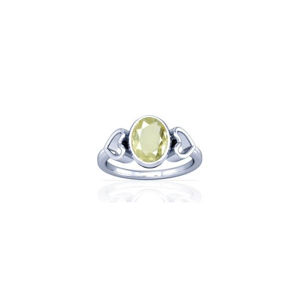 African Yellow Sapphire Sterling Silver Ring - K12
