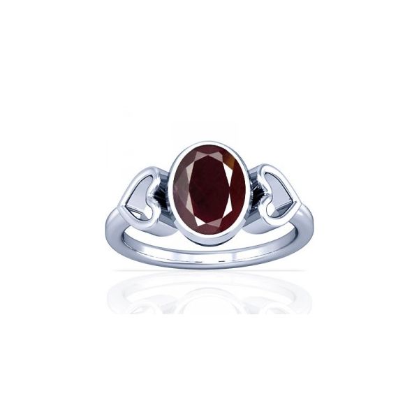 African Ruby Sterling Silver Ring - K12
