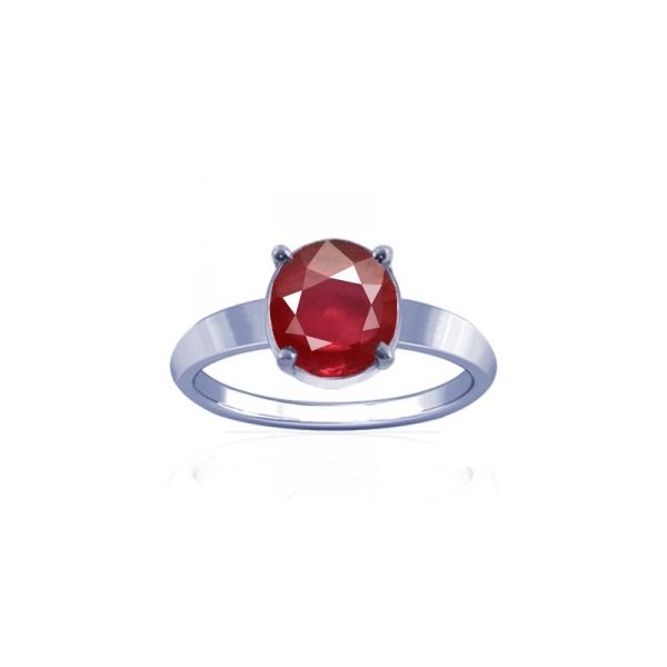Non Heated Natural Mozambique Ruby Sterling Silver Ring - K14