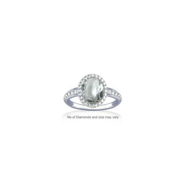 Sparkling White Zircon with Diamond Sterling Silver Ring - K19