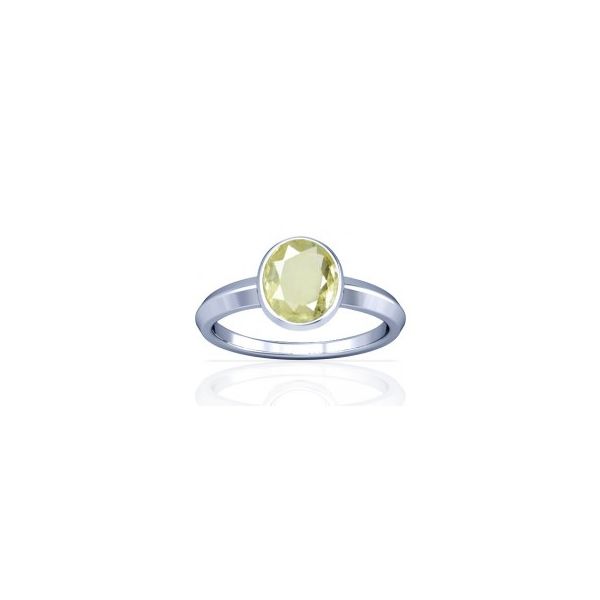 African Yellow Sapphire Sterling Silver Ring - K1