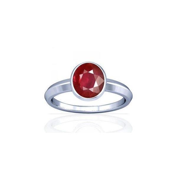 Non Heated Natural Mozambique Ruby Sterling Silver Ring - K1