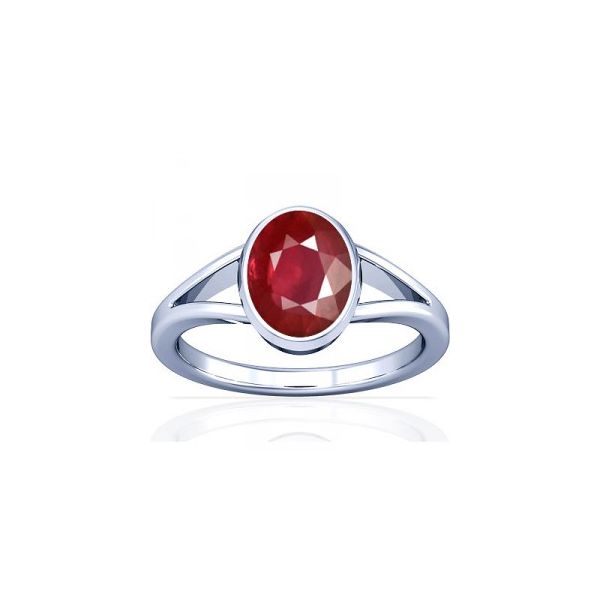 Non Heated Natural Mozambique Ruby Sterling Silver Ring - K2