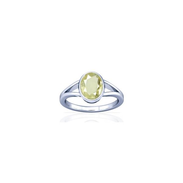 African Yellow Sapphire Sterling Silver Ring - K2