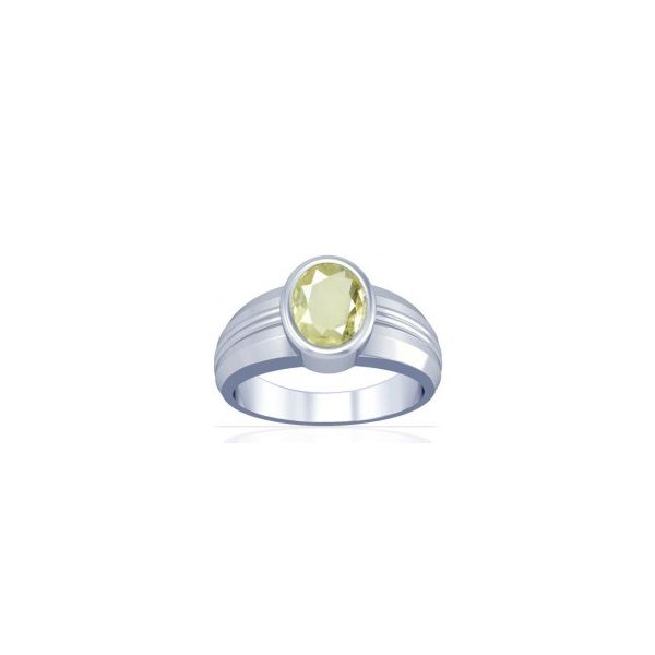African Yellow Sapphire Sterling Silver Ring - K4