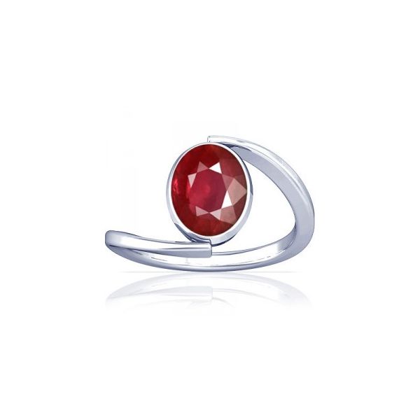 African Ruby Sterling Silver Ring - K6
