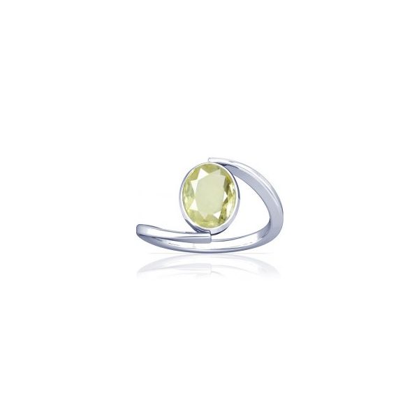 African Yellow Sapphire Sterling Silver Ring - K6