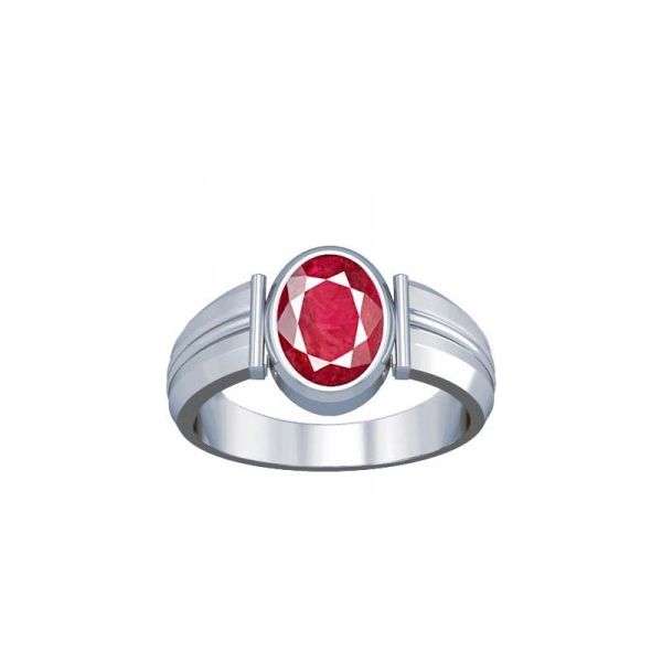 African Ruby Sterling Silver Ring - K8
